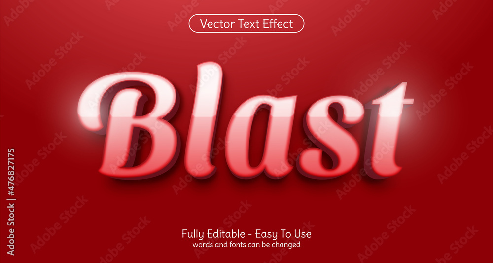 Creative 3d Blast editable text effect template Creative 3d Blast editable text effect template