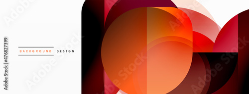 Round triangle shapes lines and circles. Geometric vector illustration for wallpaper banner background or landing page