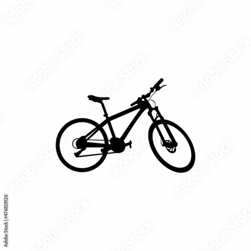 silhouette of a bicycle illustration vector