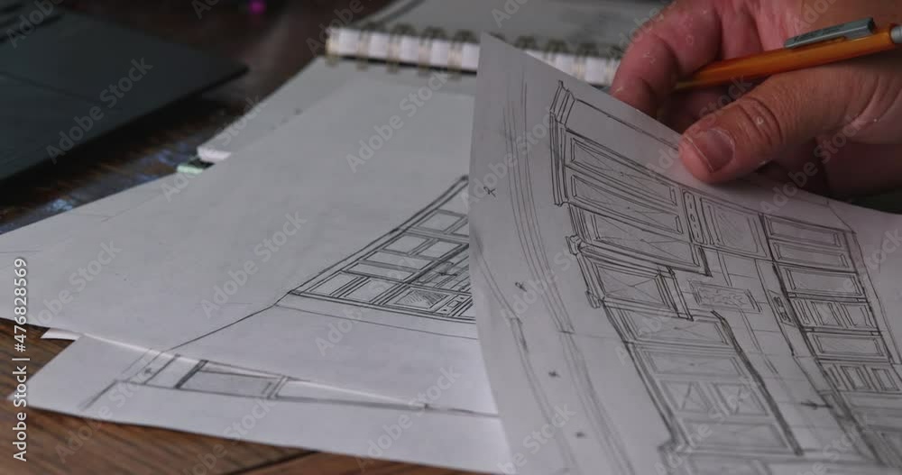 Home renovation in cabinet kitchen for customer with inspector approves designer the kitchen plan for installation