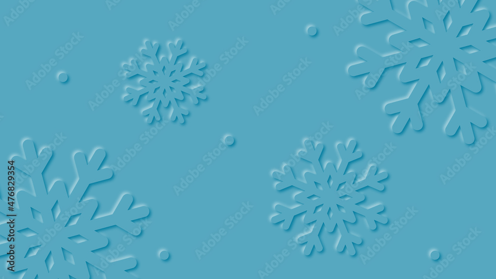 Abstract blue background with paper style snowflakes. Abstract blue background with paper style snowflakes.