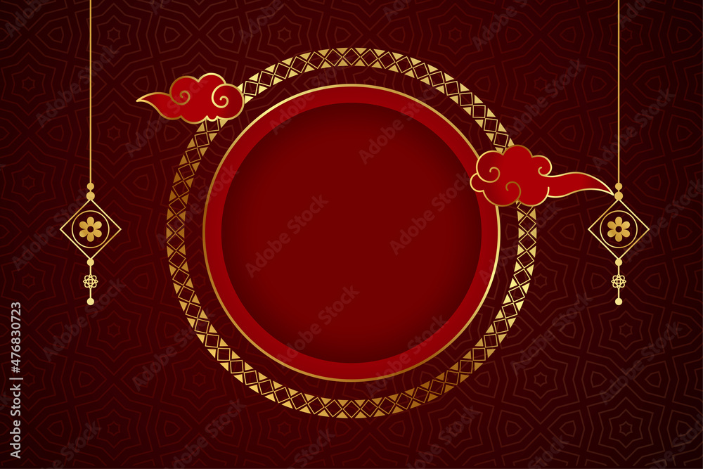 traditional chinese greeting background in red and golden color with clouds traditional chinese greeting background in red and golden color with clouds