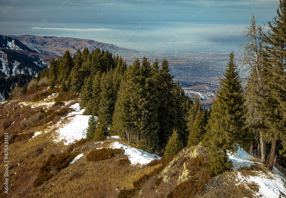 landscape with snow landscape with snow