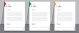Letterhead format template, business style letterhead design template. Company letterhead template designs.