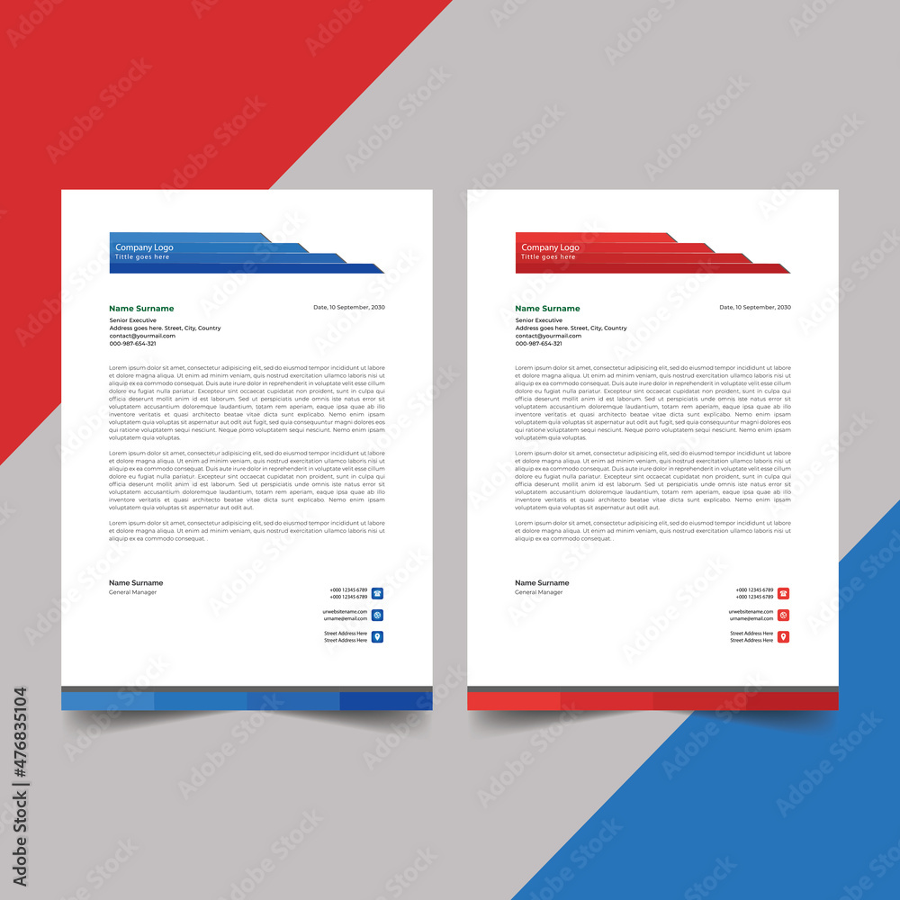 Letterhead Design Template.