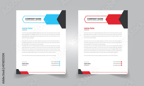Creative and Business letterhead design templates for your project design Vector