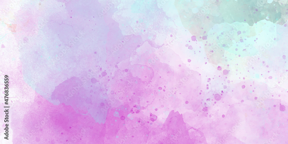 abstract watercolor background Unicorn galaxy pattern. Pastel cloud and sky with glitter. Cute bright paint like candy background theme. Concept to montage or present your product, for women, girls in