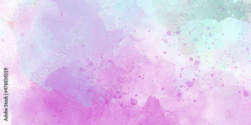abstract watercolor background Unicorn galaxy pattern. Pastel cloud and sky with glitter. Cute bright paint like candy background theme. Concept to montage or present your product, for women, girls in