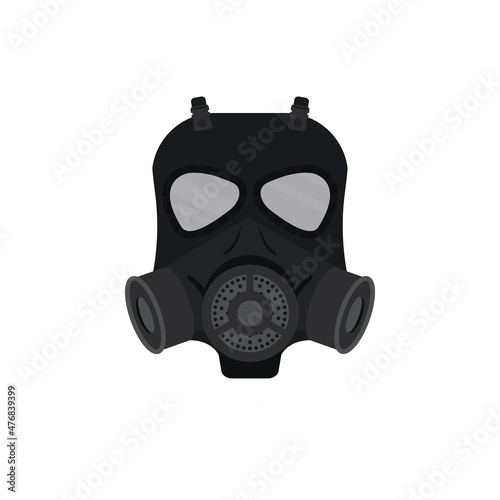 Gas mask icon flat isolated on white background illustration