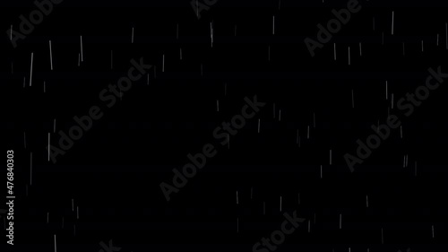 雨降り【透過ループ動画素材】