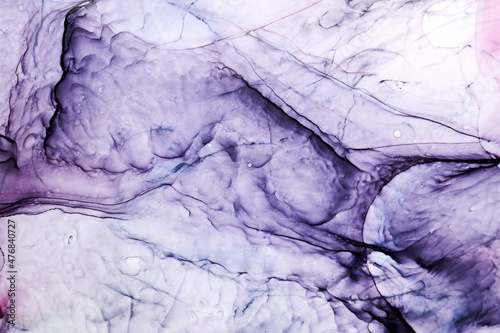 Abstract indigo watercolor background. Paint stains and wavy spots in water, luxury fluid liquid art wallpaper