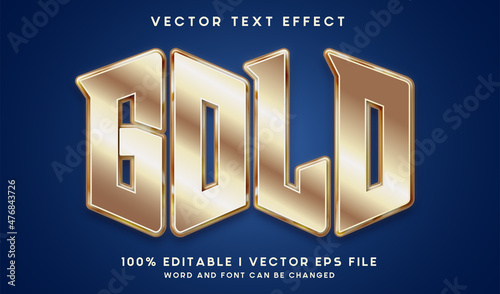 Gold and glow editable text effect style