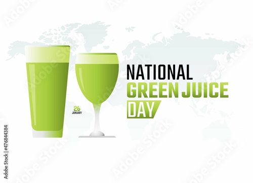 vector graphic of national green juice day good for national green juice day celebration. flat design. flyer design.flat illustration.