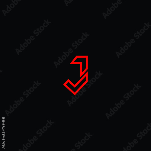 New and Stylish J Letter. JJ Initial Logo Design.