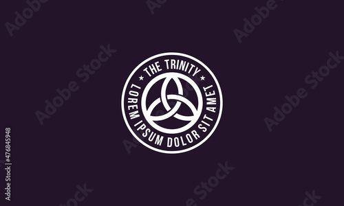 vector graphic illustration logo design for trinity symbol stamp badge