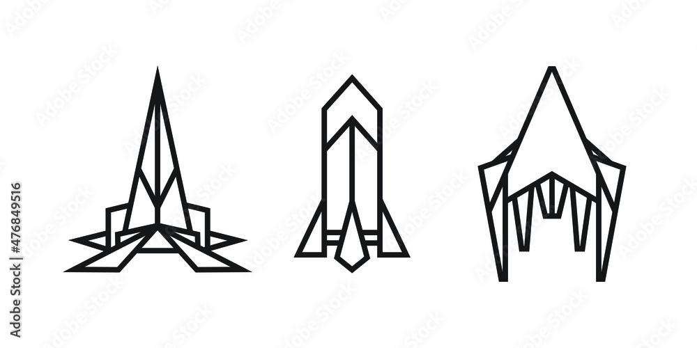 origami style illustration of spaceships. abstract geometric outline drawing for icon, logo, element, etc. uncolored vector element design. origami style illustration of spaceships. abstract geometric outline drawing for icon, logo, element, etc. uncolored vector element design.
