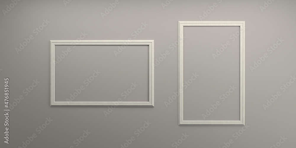 Photo frames isolated on the white wall, Creative mood board mockup template in living room interior, realistic square black frames mockup, vector set. empty framing for your design.3d rendering Photo frames isolated on the white wall, Creative mood board mockup template in living room interior, realistic square black frames mockup, vector set. empty framing for your design.3d rendering