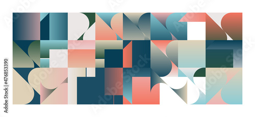 Scandinavian Art Inspired Vector Graphics Artwork Made As Abstract Pattern Design