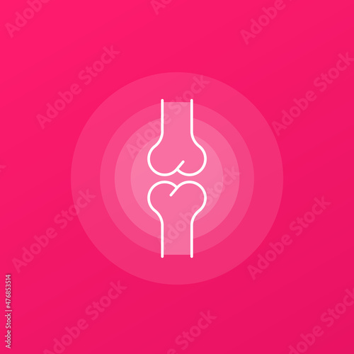 joint pain or arthritis icon, vector