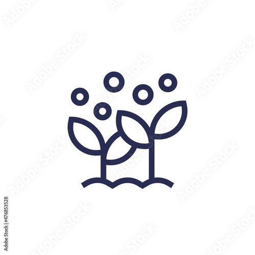 fertilizing line icon on white