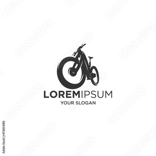 urban e bikes silhouette logo vector