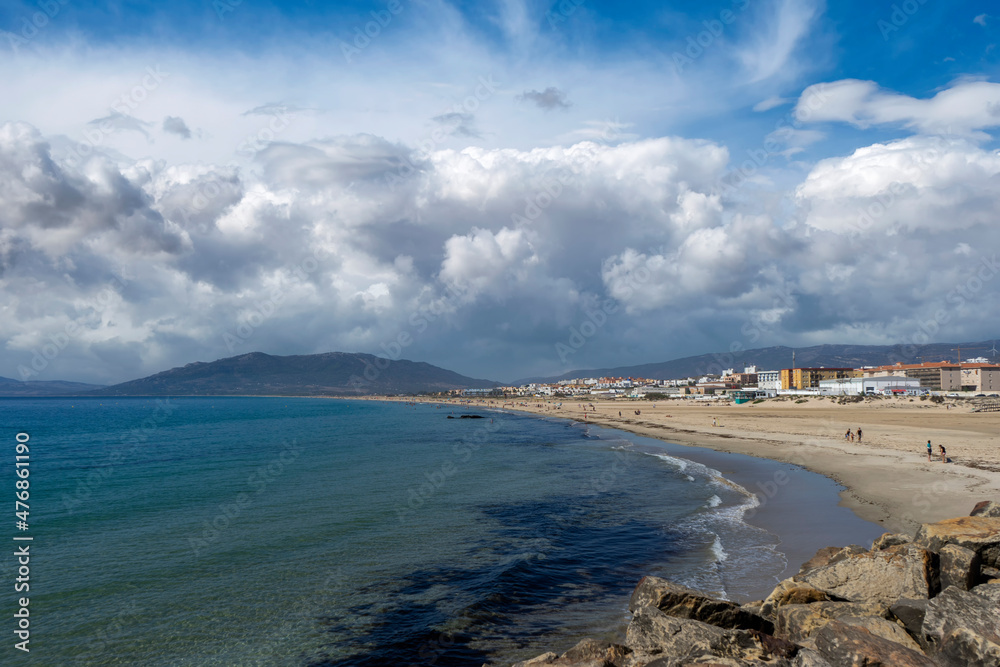 Tapeten bonito paisaje natural en la playa de Tarifa, Andalucía