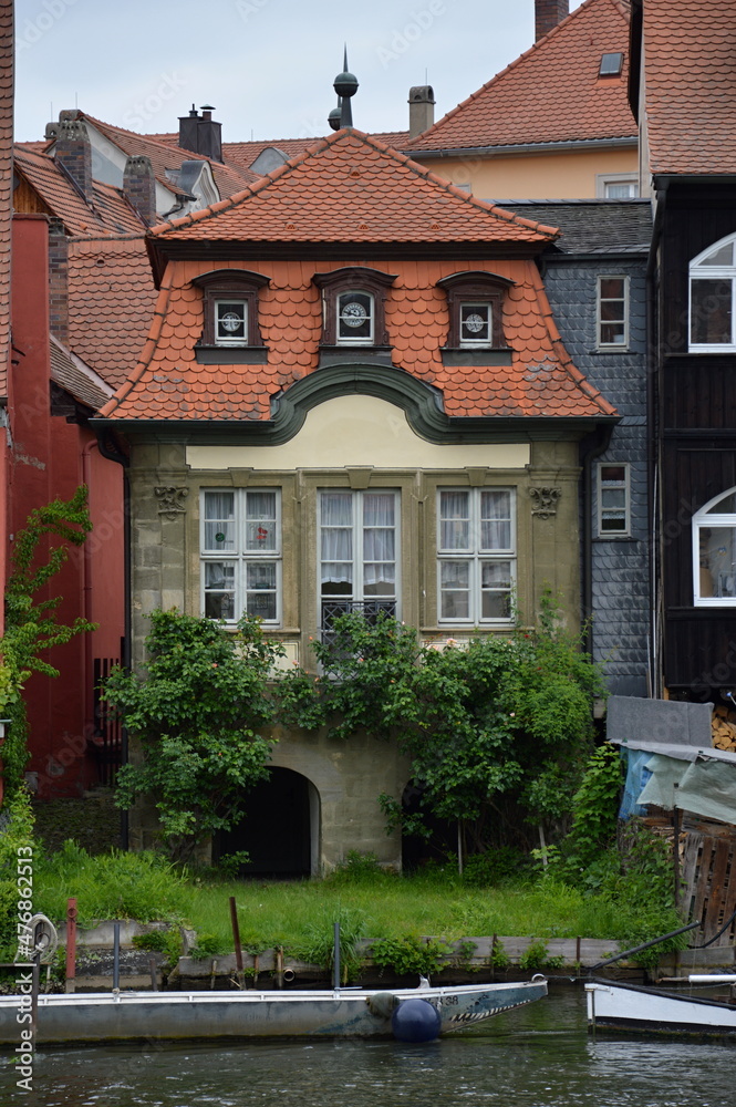 Historisches Bauwerk in der Altstadt von Bamberg, Franken, Bayern