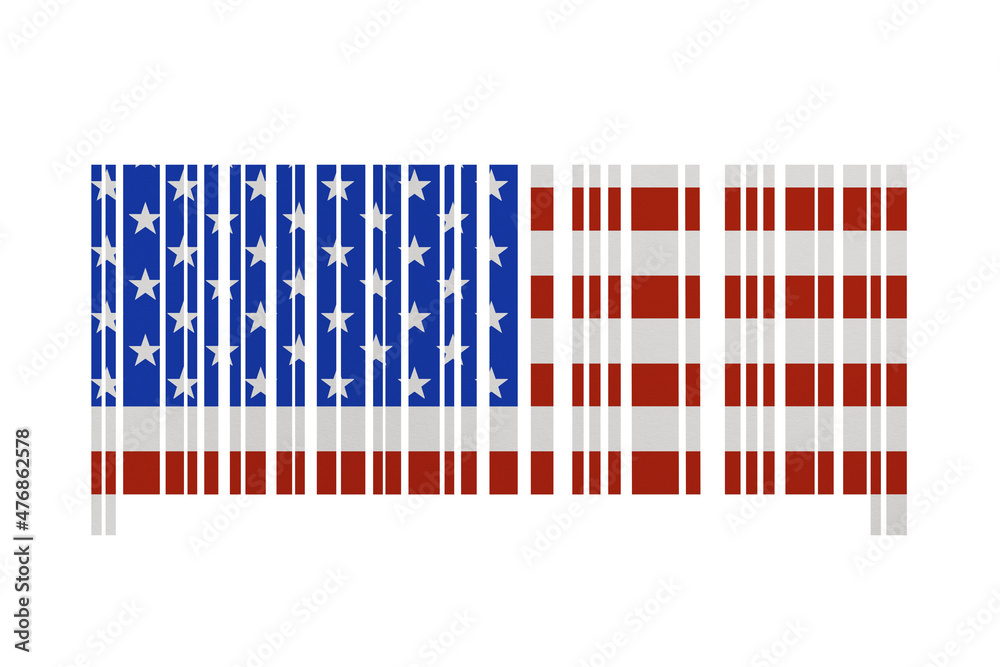 Obraz premium World countries. Bar code decorative on white background. Made in USA