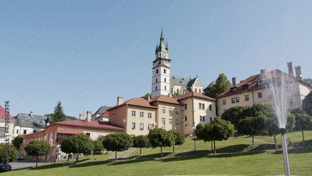 View of the park in the town of Kremnica in Slovakia View of the park in the town of Kremnica in Slovakia