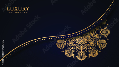 Luxury mandala background with creative golden arabesque pattern