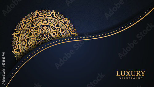 Luxury mandala background with creative golden arabesque pattern