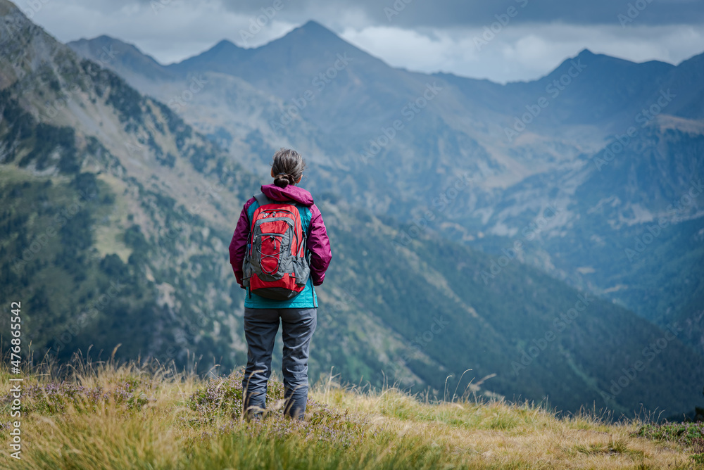 Young hiker in the mountains