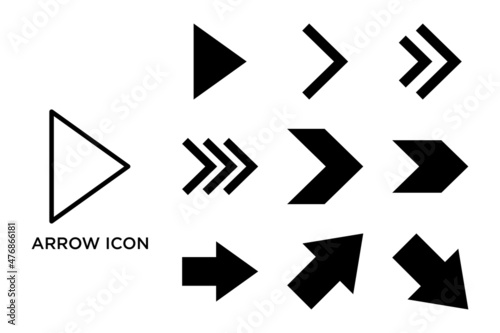 Free Download arrow icon set vector design template - GFXLoad
