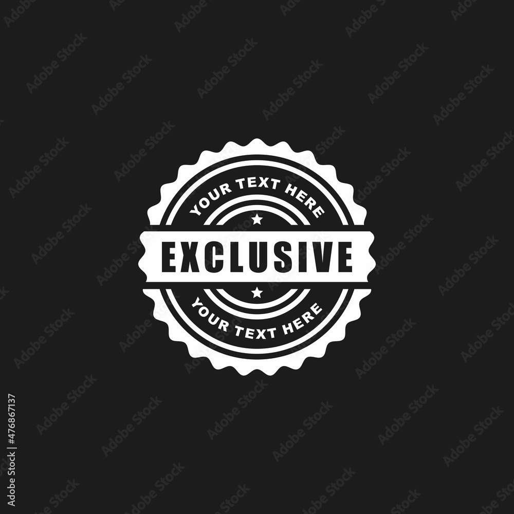 Exclusive stamp seal icon vector illustration