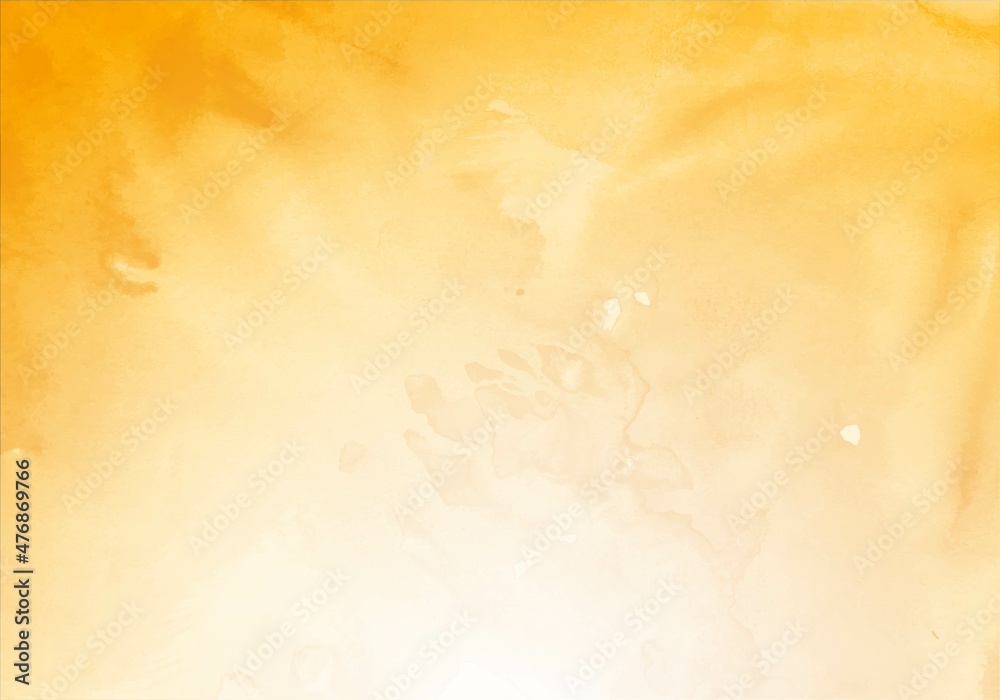 Modern yellow watercolor texture background