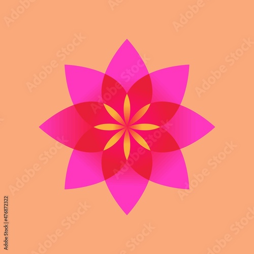 illustration vector design of flower logo