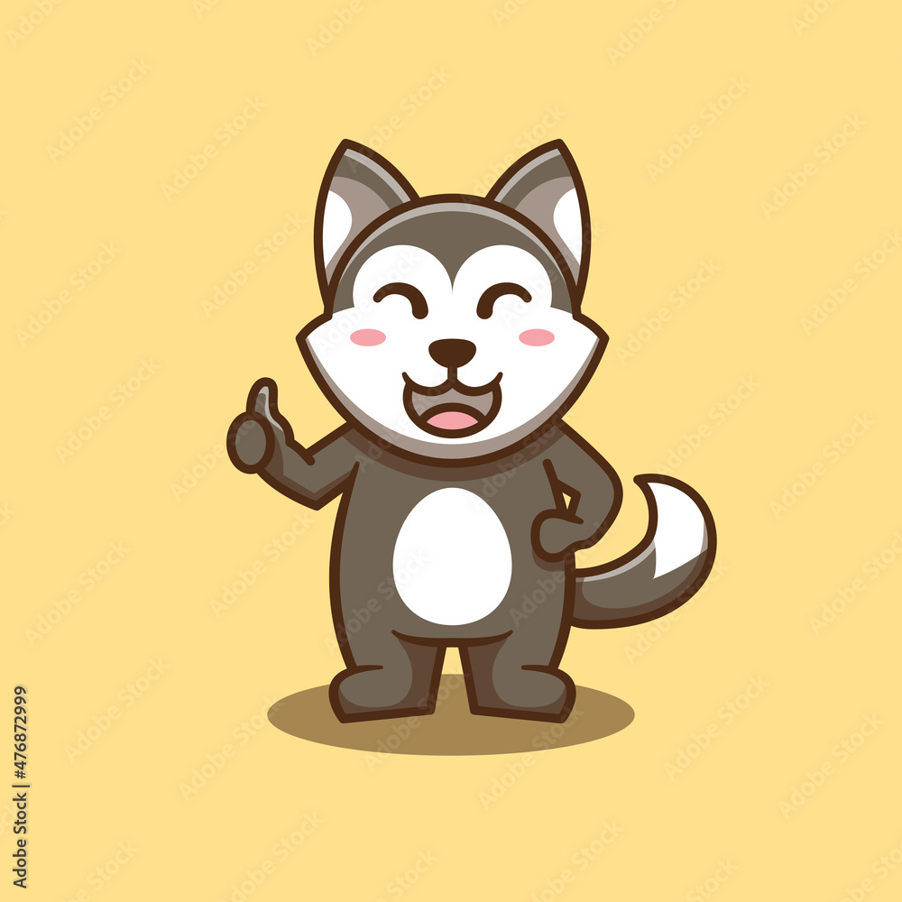 Cute Dog Mascot With Thumbs Up. Isolated Cute Animal Illustration Vector. Suitable For Stickers, Web Landing Pages And More. Cute Dog Mascot With Thumbs Up. Isolated Cute Animal Illustration Vector. Suitable For Stickers, Web Landing Pages And More.