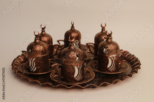 Traditional handmade kitchen products. Copper products. Turkey copper.
