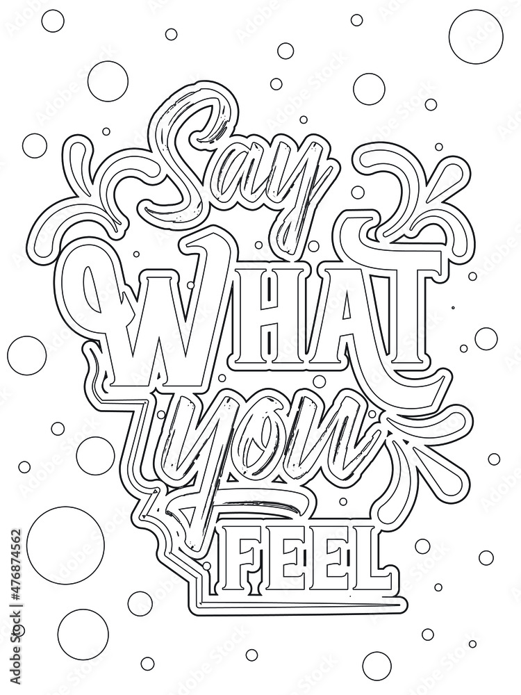 motivational Quotes coloring page .love Quotes coloring page. Stock ...