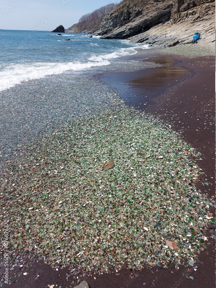 The Glass Beach of Vladivostok, located in Russia's Far east. For years Ussuri Bay was a dumping
