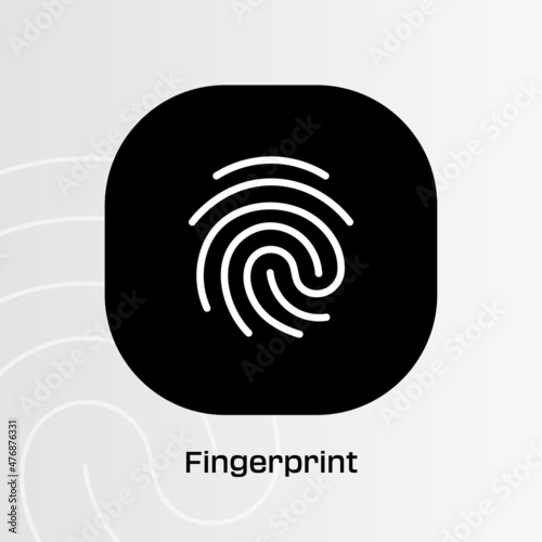 Fingerprint icon for unlock screen, touch ID