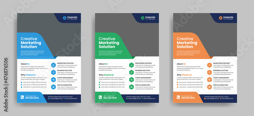 Corporate Business flyer template vector design, Flyer Template Geometric shape used for business poster layout, IT Company flyer, corporate banners, and leaflets.