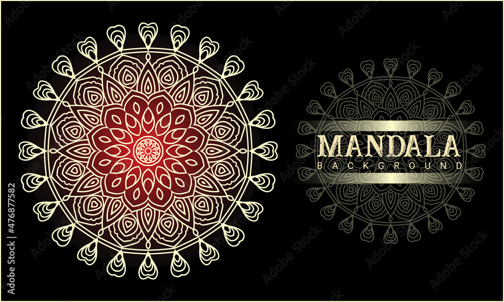 Art Simple Mandala Shape Vector Illustration