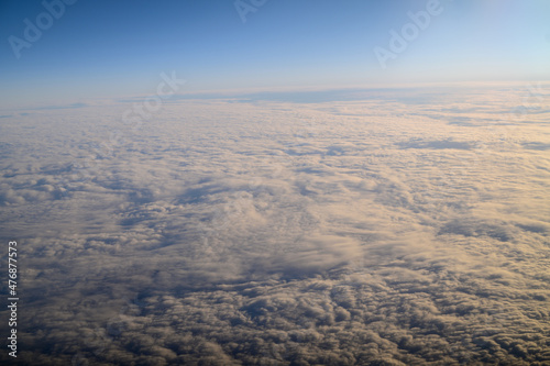 the view of the clouds from the airplane window1