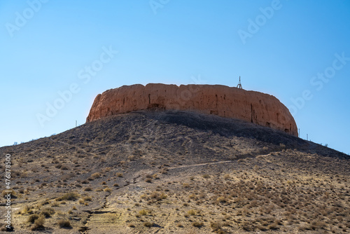 Uzbekistan, Chilpik Tower of Silence, ancient Zoroastrian burial site near the city of Nukus photo