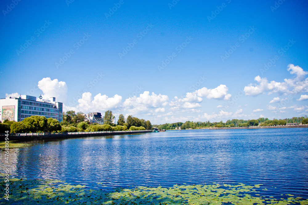 Fototapeta premium river panorama closeup