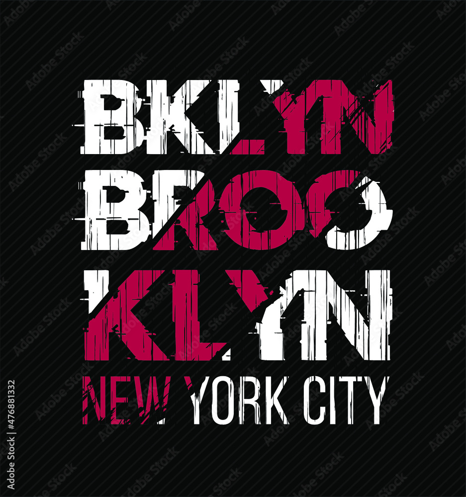 Fototapeta premium brooklyn grunge style vector typography graphics print etc