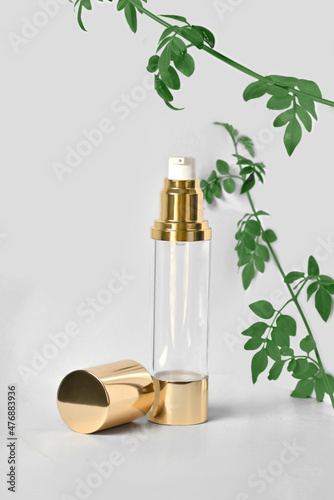 Cosmetics bottles Airless sprayer to put stickers for your product plastic bottles glass bottles