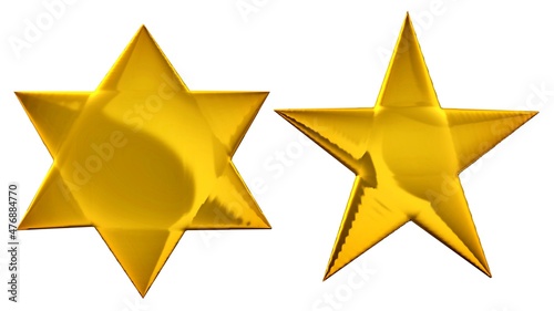 gold star on white background