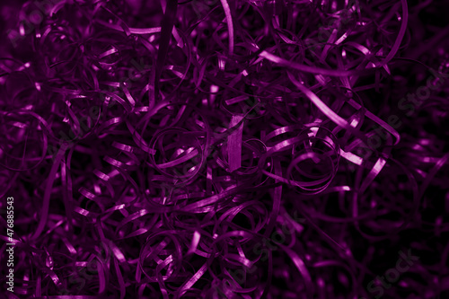 violet steel shavings with visible details. background or texture